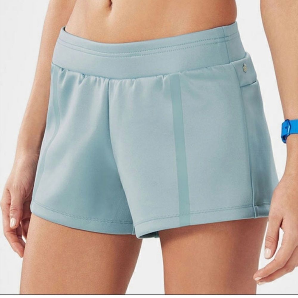 Fabletics deep powder blue Kendall shorts. Scuba fabric. Size 2X.